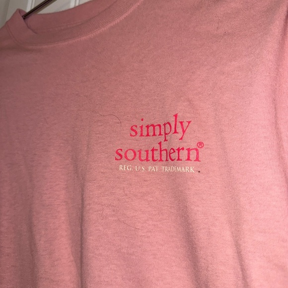 Simply Southern Long Sleeve Tee in Soft Pink - Picture 4 of 12